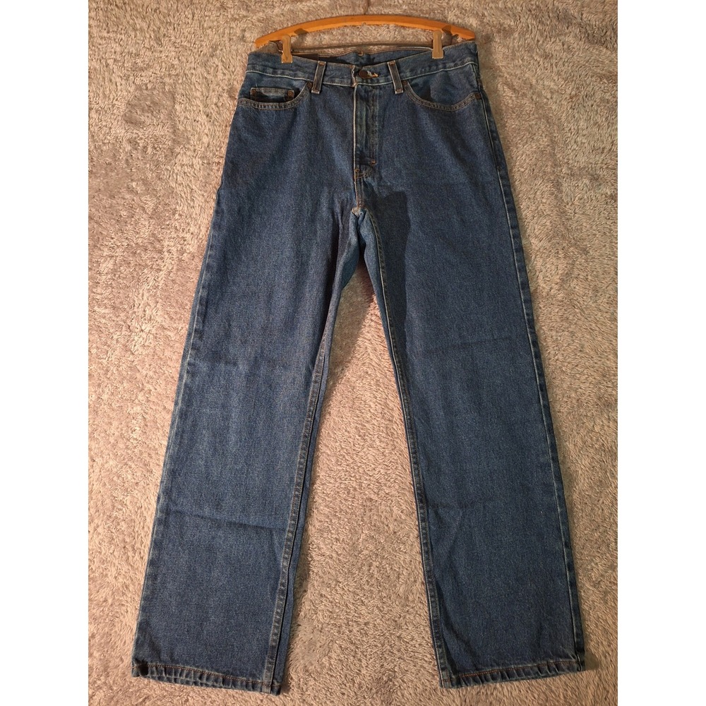 NWT Faded Glory Mens Relaxed Fit Jeans 30x30 Straight Blue Denim Classic Casual - Picture 1 of 11